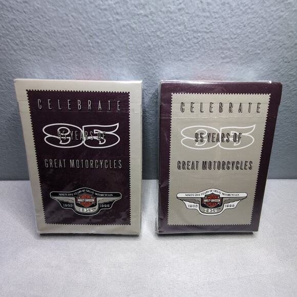 Lot of 3 Collectable Vintage Harley Davidson Playing Cards and Tins New Sealed - Picture 9 of 16